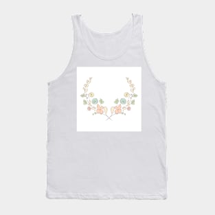 Spring flower laurel branches. Hand drawn design elements. Tank Top